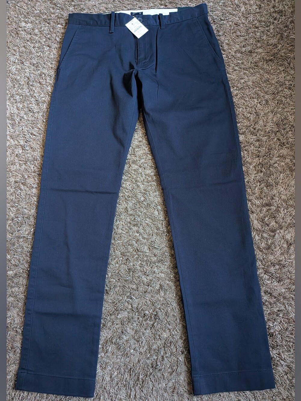 NWT J.Crew Navy Cotton Slim Flex Chino Pants Men's 31W 32L
